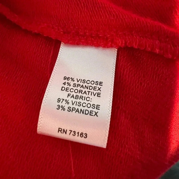 Cupio, 3X, red, open long sleeve cardigan, w/blue striped cuff, exposed rear zip - Picture 7 of 9